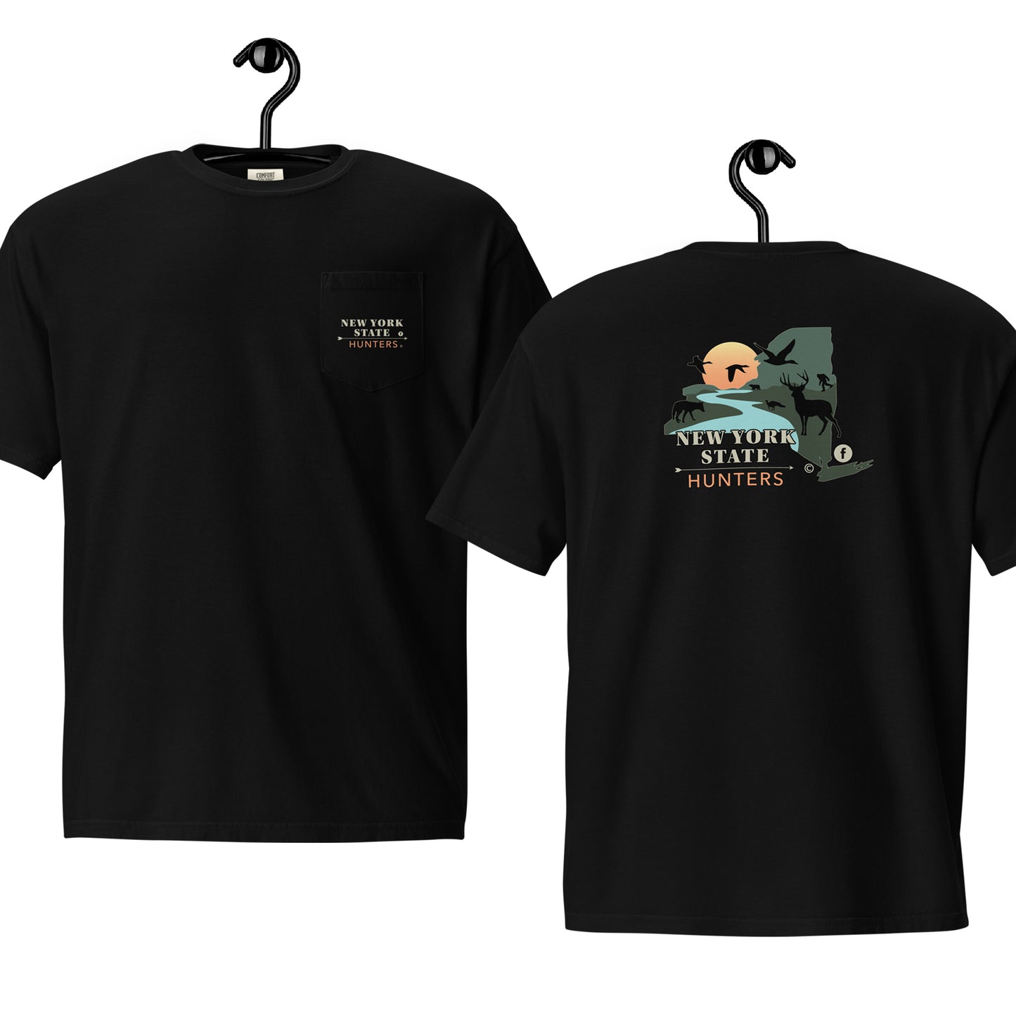 New York State Hunters Comfort Pocket T-shirt (Unisex) - Design 1