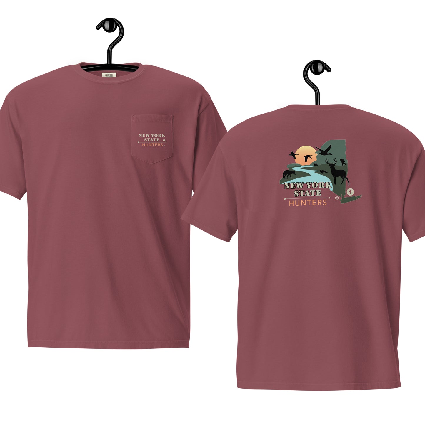 New York State Hunters Comfort Pocket T-shirt (Unisex) - Design 1