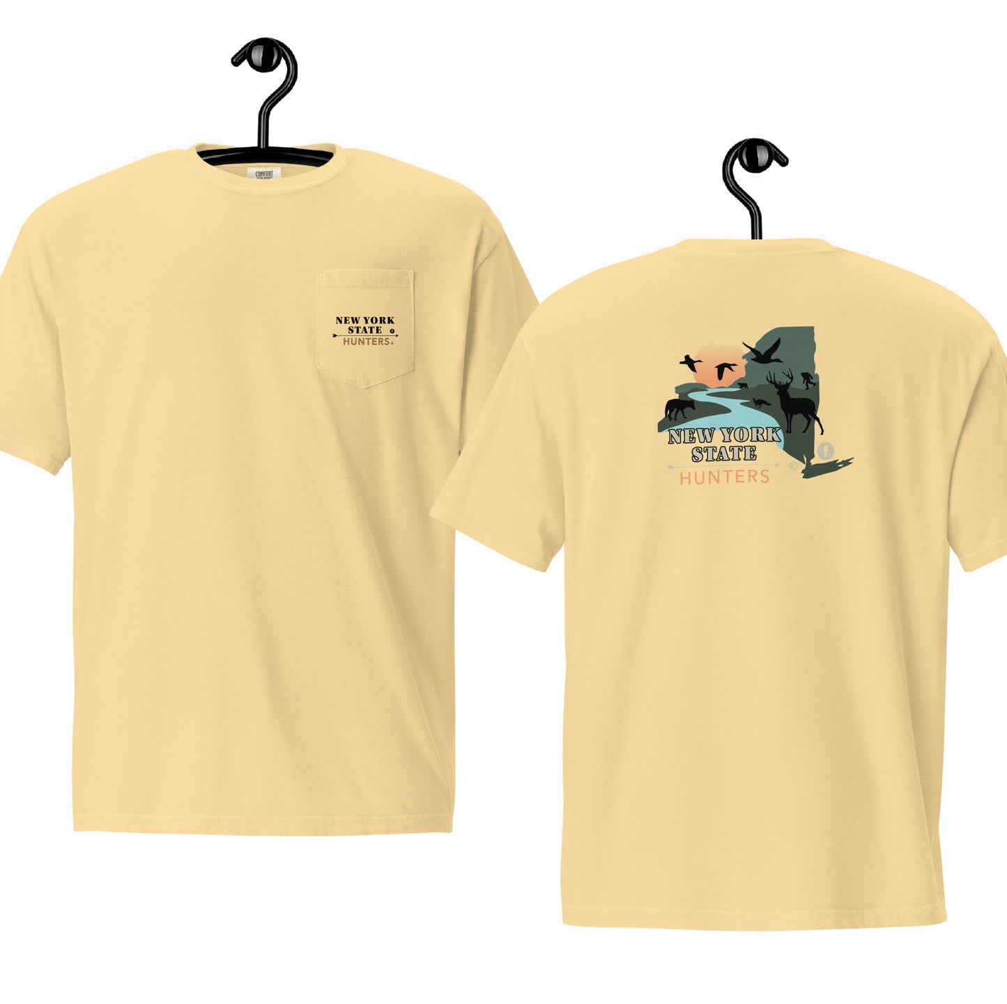 New York State Hunters Comfort Pocket T-shirt (Unisex) - Design 1