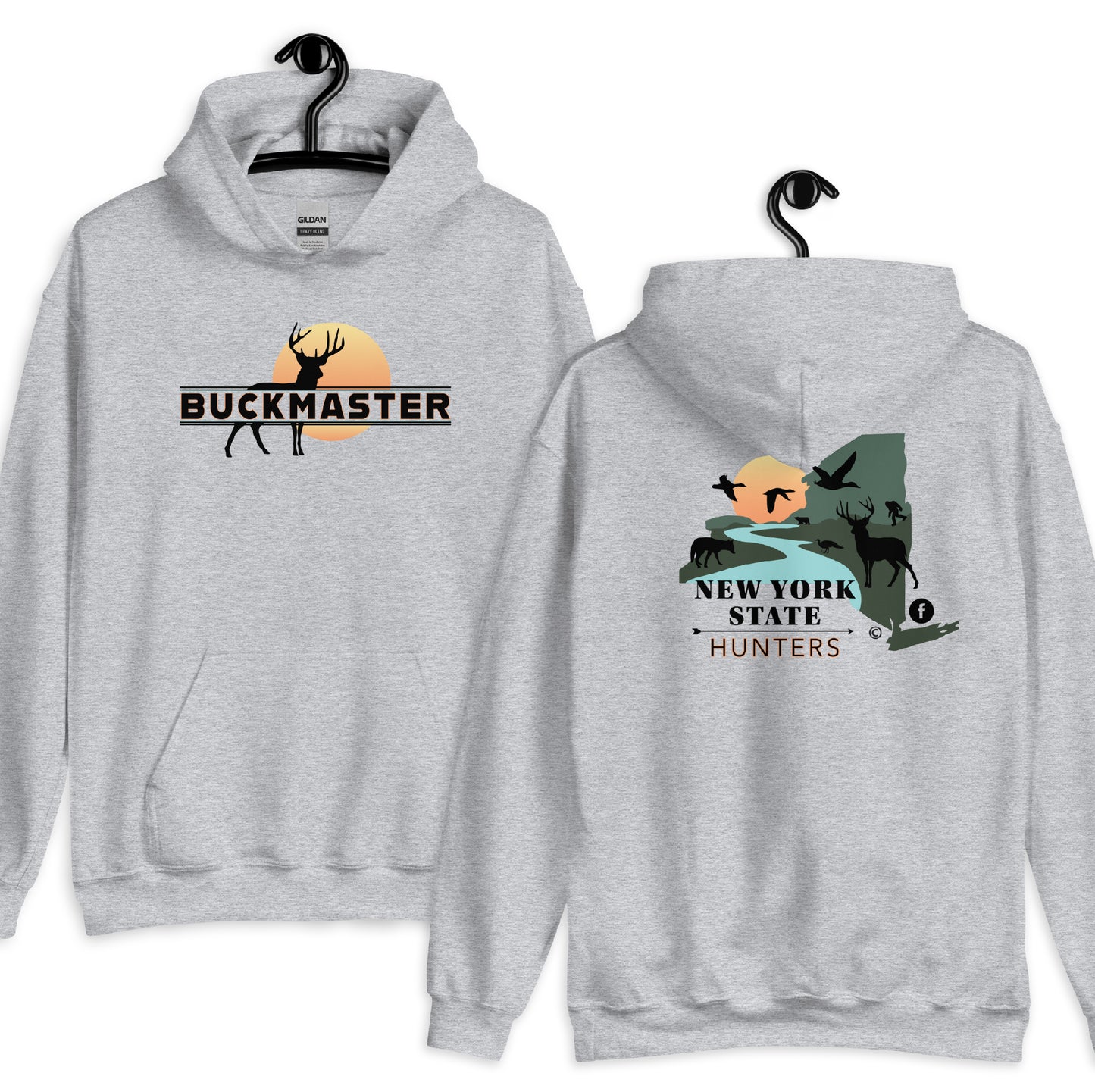 New York State Hunters BUCKMASTER Hoodie, 2 sided
