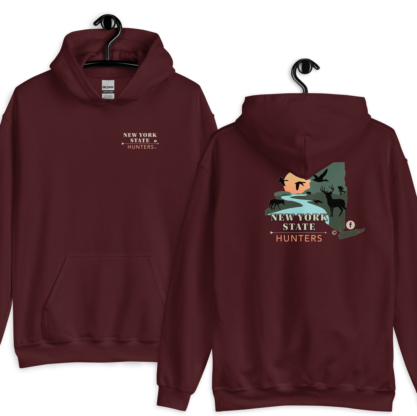 New York State Hunters Classic Double-Sided Hoodie (unisex) - Design 1