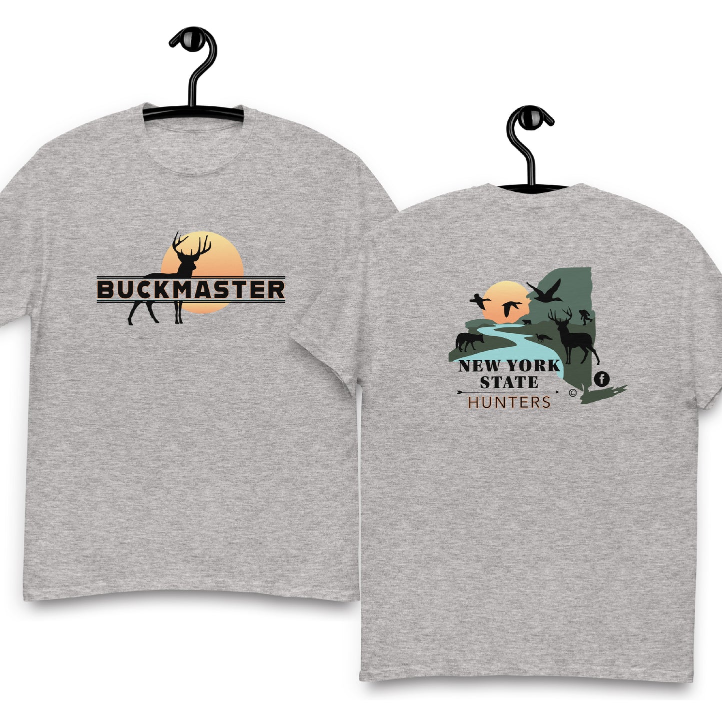 New York State Hunters BUCKMASTER T-shirt (double-sided)