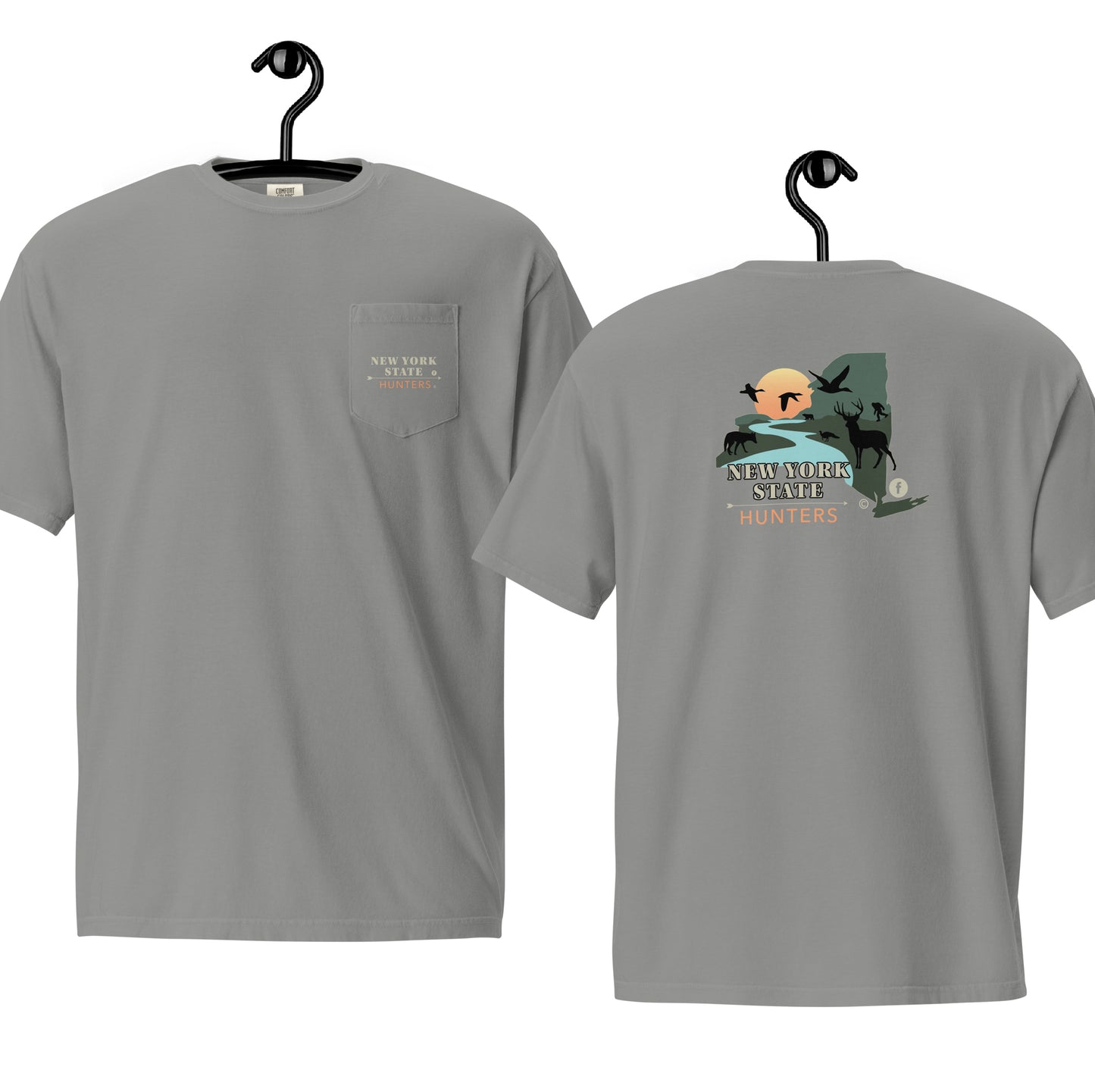 New York State Hunters Comfort Pocket T-shirt (Unisex) - Design 1