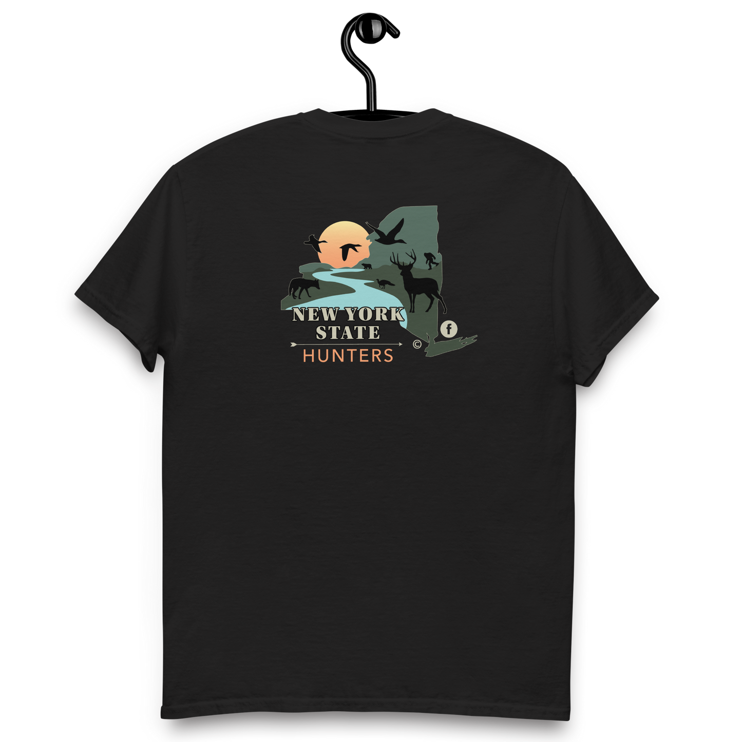 New York State Hunters Men's Classic T-shirt - Design 1 (Double-Sided)