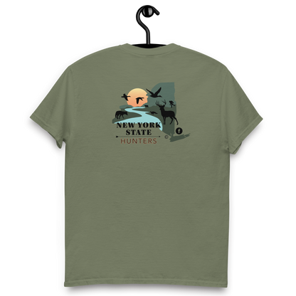 New York State Hunters Men's Classic T-shirt - Design 1 (Double-Sided)