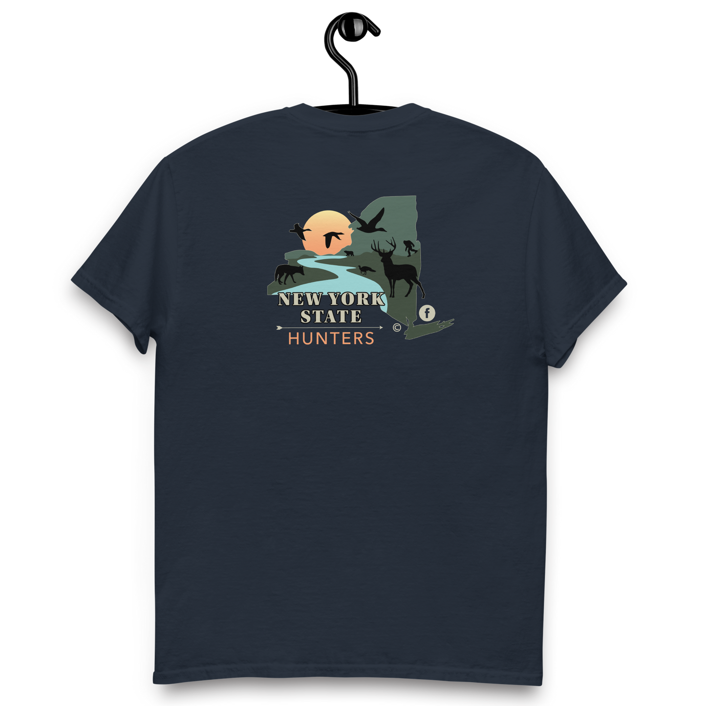 New York State Hunters Men's Classic T-shirt - Design 1 (Double-Sided)