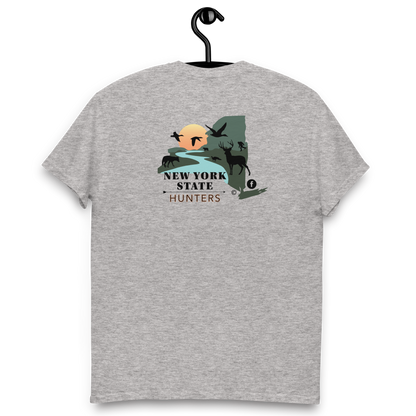 New York State Hunters Men's Classic T-shirt - Design 1 (Double-Sided)