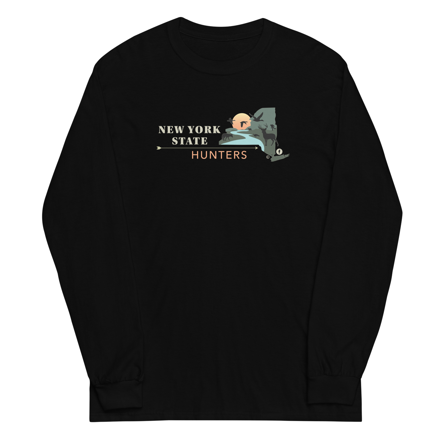 New York State Hunters Men’s Long Sleeve T-shirt - Design 2