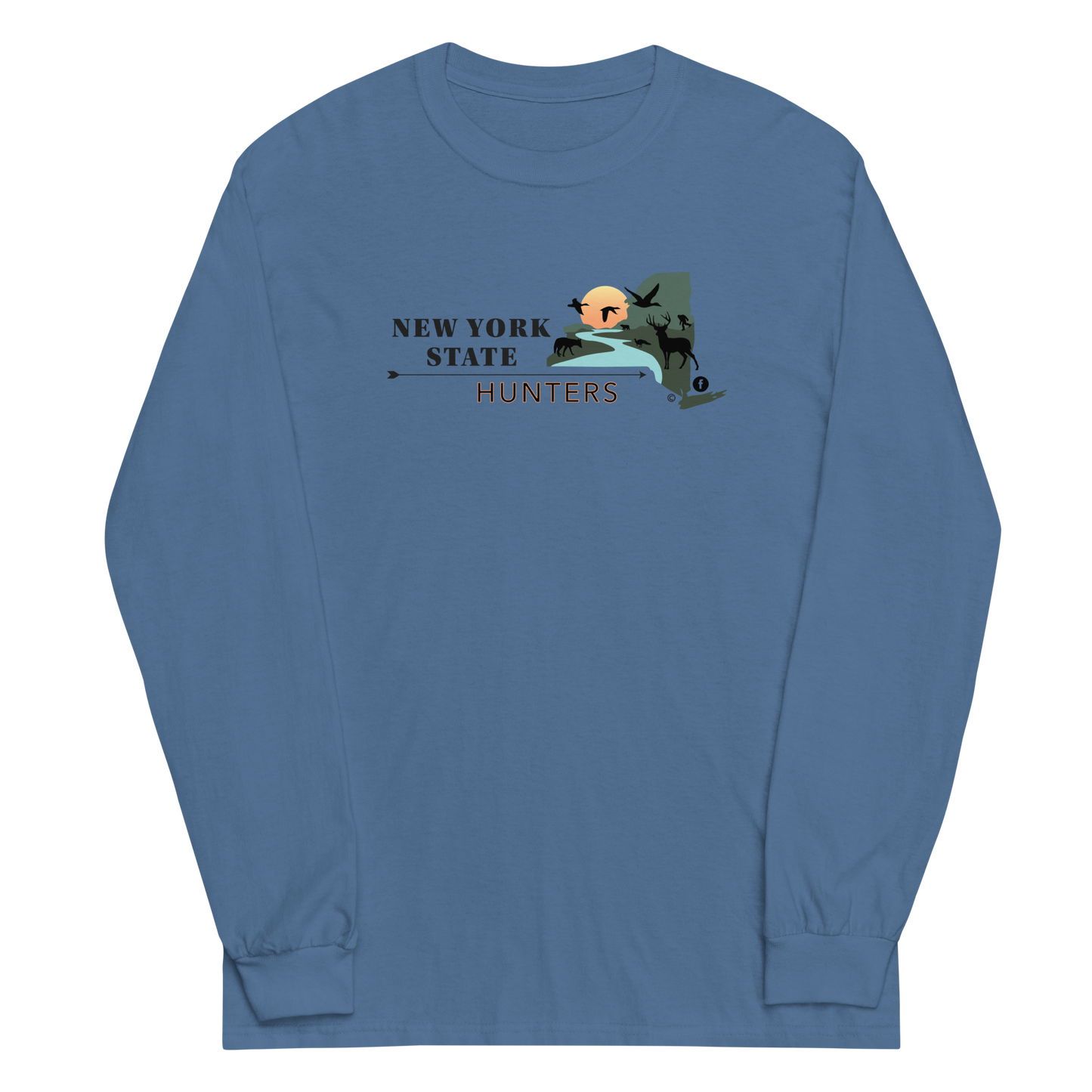 New York State Hunters Men’s Long Sleeve T-shirt - Design 2