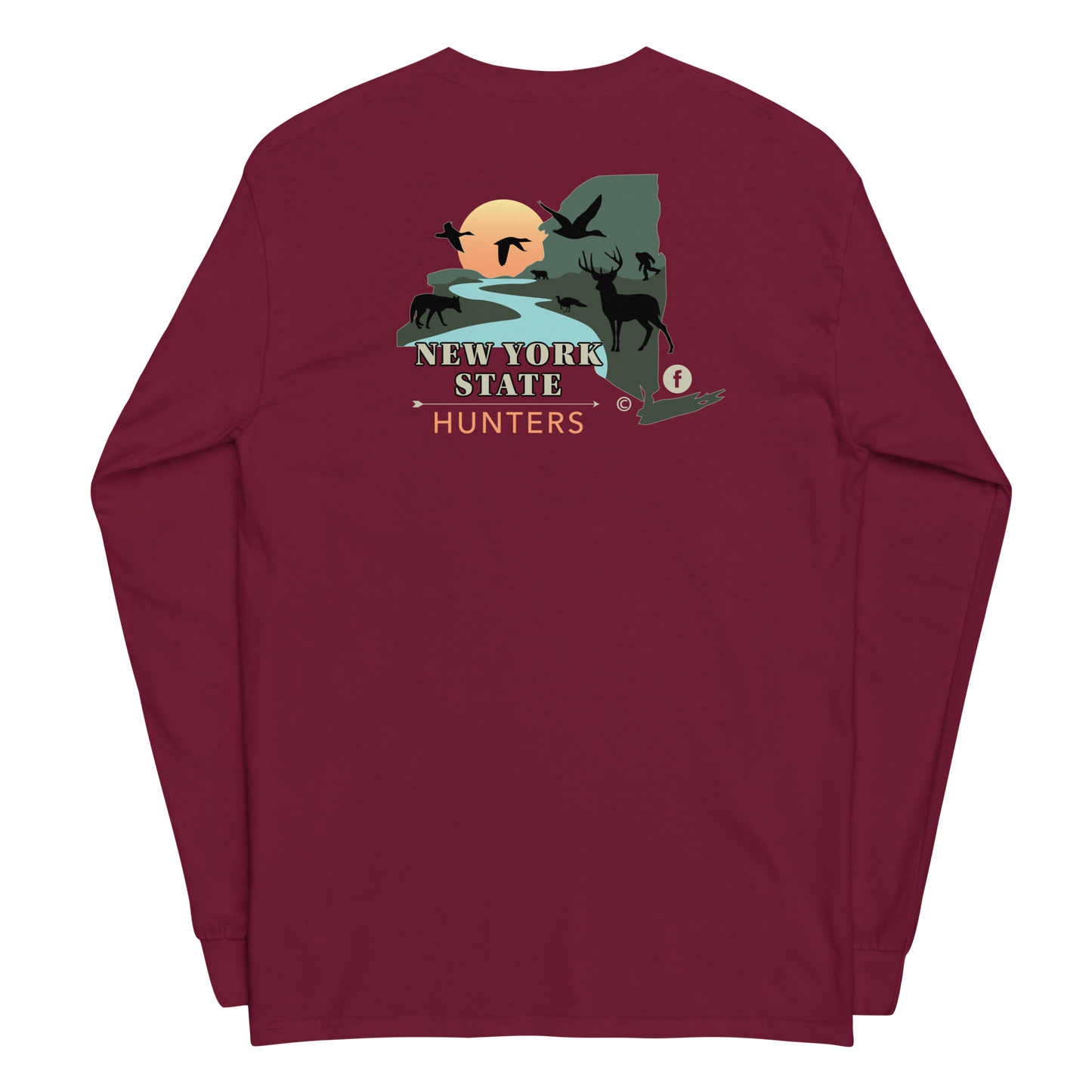 New York State Hunters Men’s Long Sleeve T-shirt (double-sided)