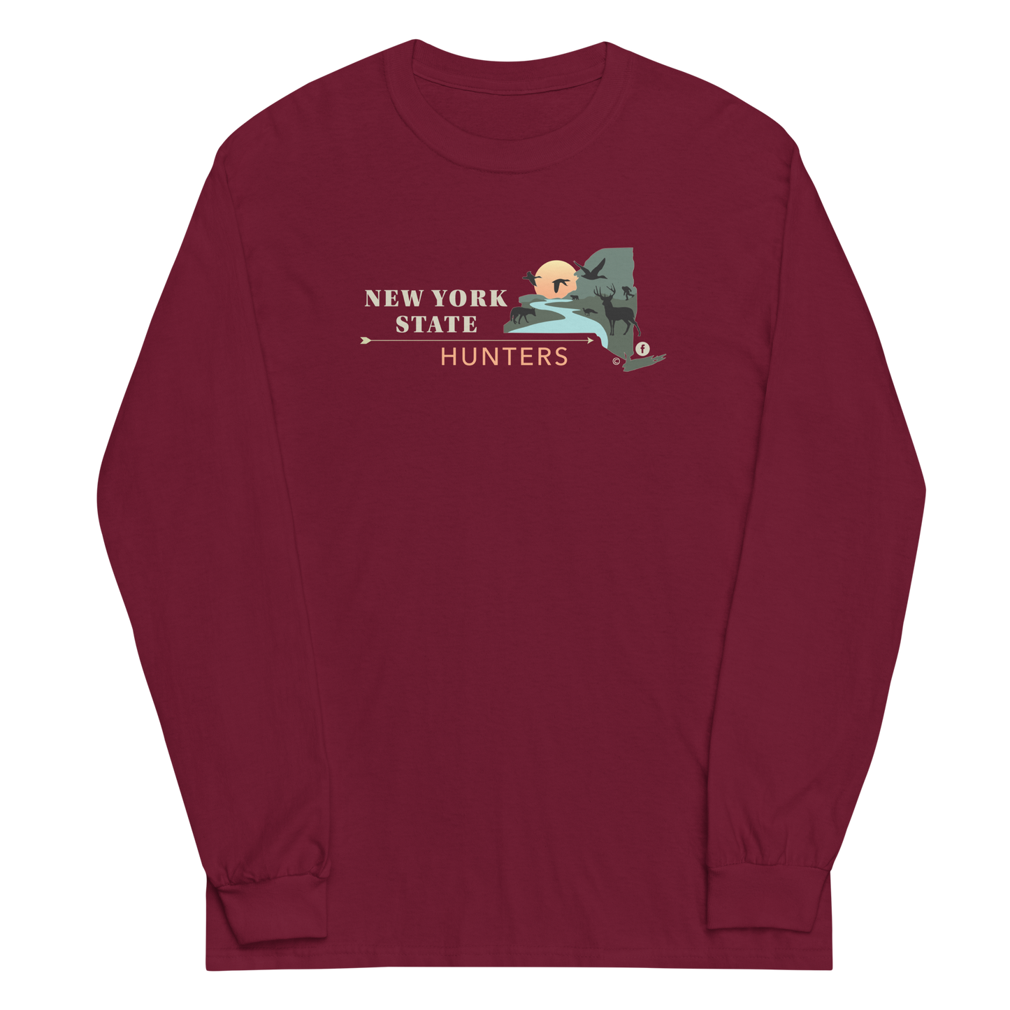 New York State Hunters Men’s Long Sleeve T-shirt - Design 2