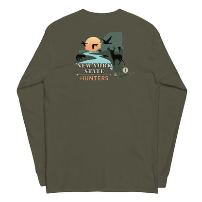 New York State Hunters Men’s Long Sleeve T-shirt (double-sided)