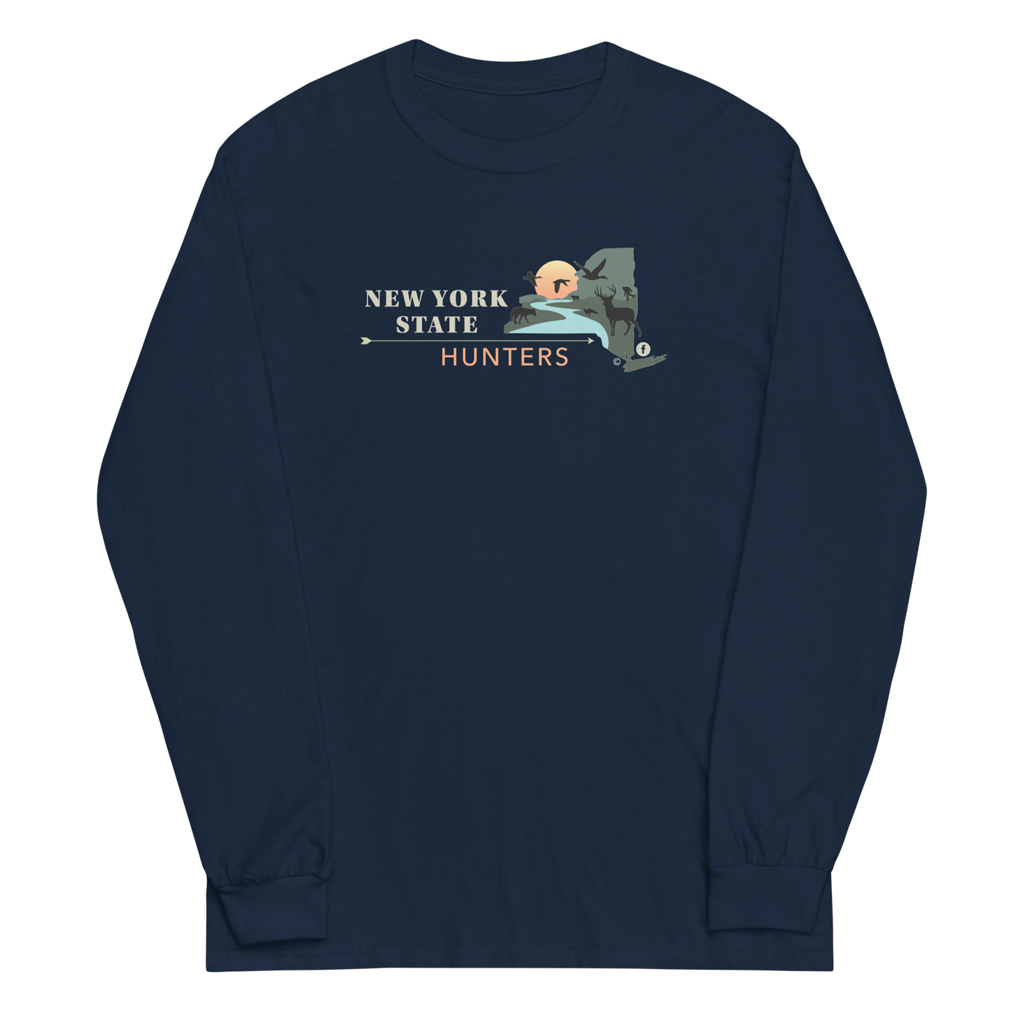 New York State Hunters Men’s Long Sleeve T-shirt - Design 2