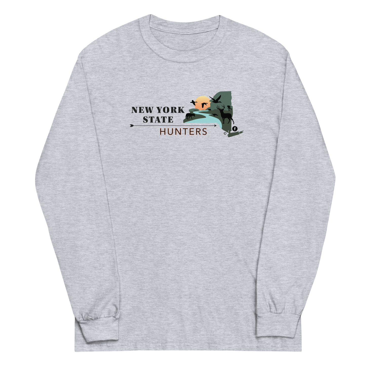 New York State Hunters Men’s Long Sleeve T-shirt - Design 2