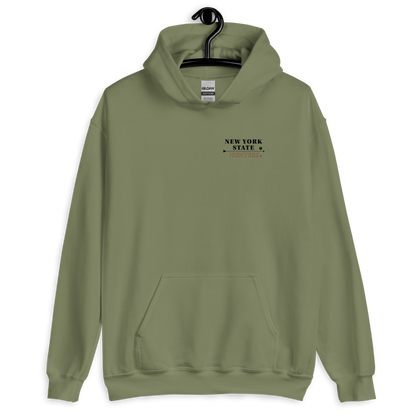 Front of New York State Hunters Hoodie in Military Green Color
