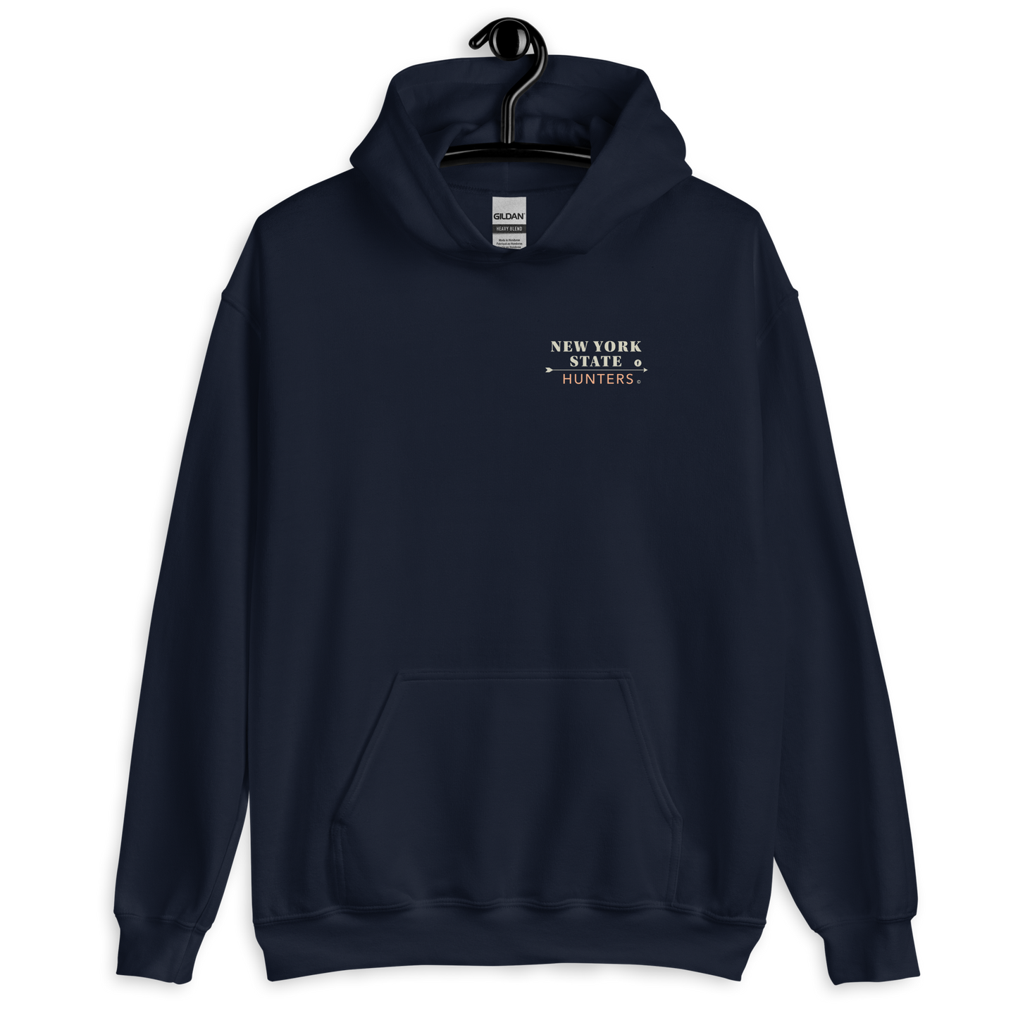 Front of New York State Hunters Hoodie in Navy Color