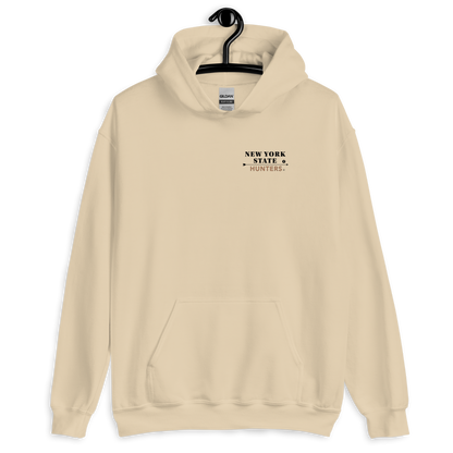 Front of New York State Hunters Hoodie in Sand Color