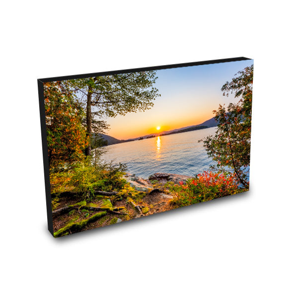 Sunset from Commission Point - Lake George Print - 1" Standout in Maple or Black