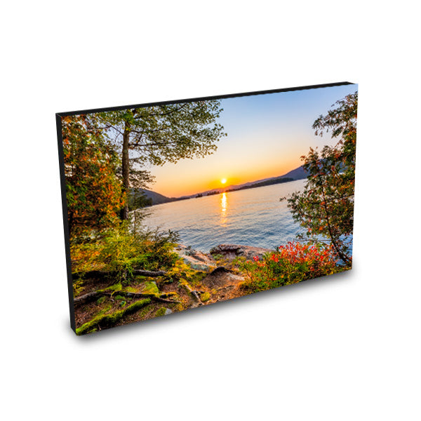 Sunset from Commission Point - Lake George Print - 1" Standout in Maple or Black