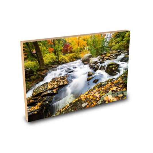 Mill Park Falls - Adirondack Print - 1" Standout in Maple or Black