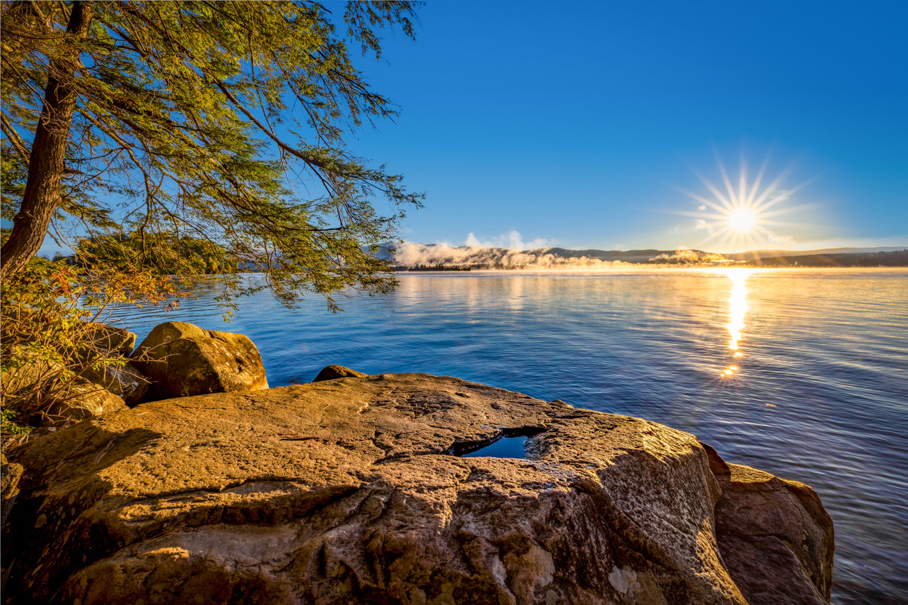 Sunrise from Hearthstone Point - Lake George Print - 1.5" Canvas Wrap