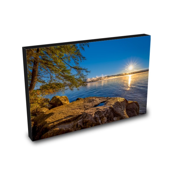 Sunrise at Hearthstone Point - Lake George Print - 1" Standout in Maple or Black